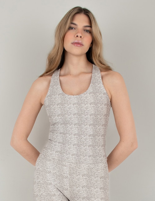 Top Zenti cuello redondo escote regular tirante ancho