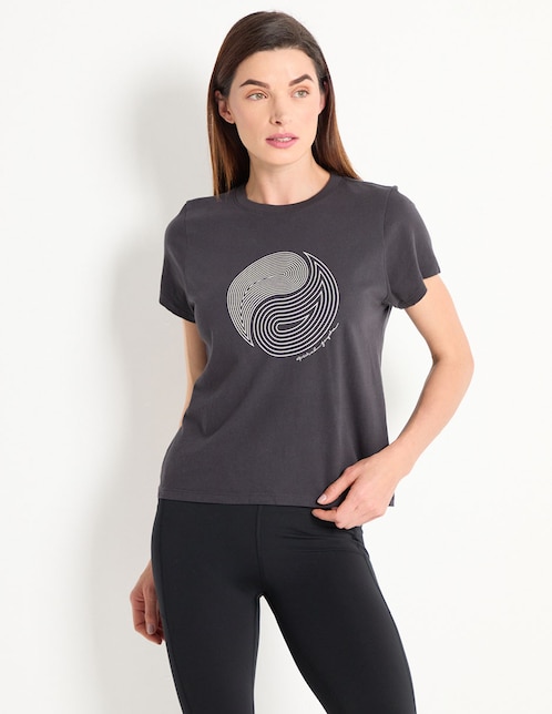 Playera manga corta Spiritual Gangster cuello redondo para mujer