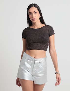 Playera Manga Corta Offline By Aerie Cuello Redondo Para Mujer