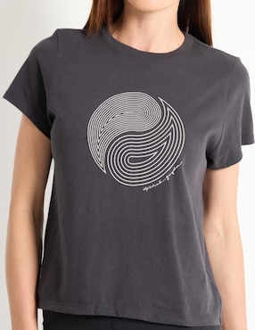 Playera manga corta Spiritual Gangster cuello redondo para mujer