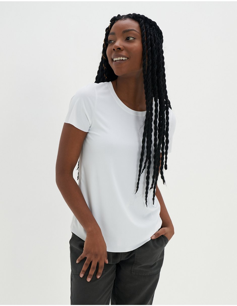 Playera manga corta Move It Rib Tee cuello redondo para mujer Playera manga corta Move It Rib Tee cuello redondo para mujer