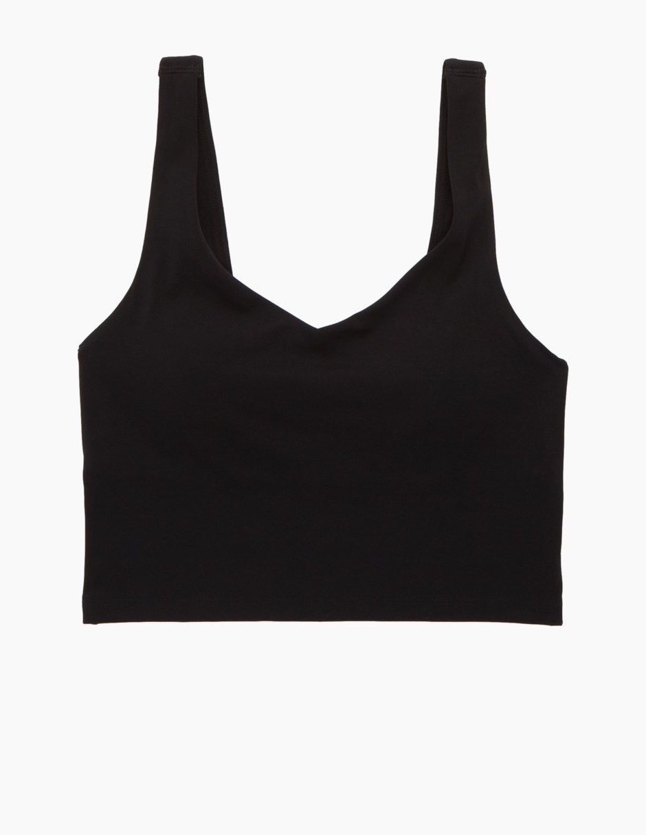 Top cuello v escote regular tirante ancho 3